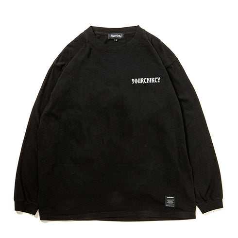 430 fourthirty/PF GLOBE MAP L/S TEE フォーサーティー/ポップ グローブ マップ ロングスリーブ Tシャツ